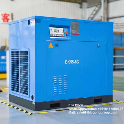 Elektrische 55kw 100 pk 10m3/min 8 bar luchtcompressor roterende gascompressor BK55-8G